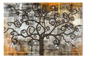 Quadro moderno Sfocato - Albero astratto in toni di marrone