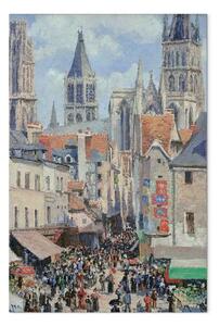 Riproduzione Camille Pissarro - Die Rue de l'Epicérie in Rouen