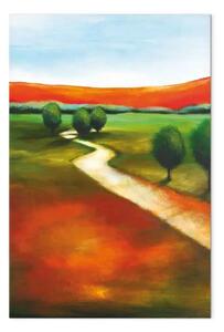 Quadro Strada verso... - Paesaggio con sentiero tra gli alberi