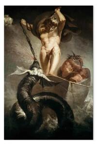 Riproduzione quadro Johann Heinrich Füssli - Thor combatte il serpente di Midgard