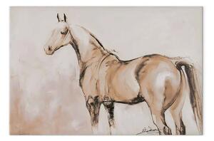 Quadro Cavallo bianco - Schizzo dell’animale su sfondo chiaro