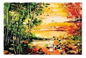 Quadro Amazzonia - Paesaggio con alberi tropicali