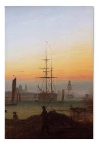Quadro famoso Caspar David Friedrich - Il porto di Greifswald