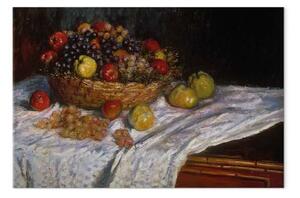 Riproduzione Claude Monet - Natura morta: Uva e mele