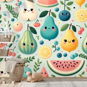 Carta da parati – Frutta allegra con sorrisi