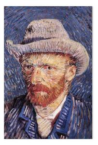 Riproduzione quadro Vincent Van Gogh - Autoritratto con cappello di feltro grigio