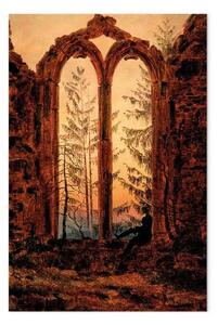 Riproduzione Caspar David Friedrich - Ruins of the Oybin (Dreamer)