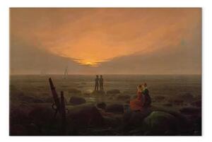 Quadro famoso Caspar David Friedrich - Sorgere della luna in riva al mare