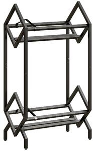 HOMCOM Porta CD 50, Porta Vinili 2 Livelli Metallo per DVD, Libri, Album, Nero | Aosom Italy
