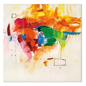 Quadro moderno Passione - astrazione con motivo colorato su sfondo bianco