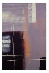Quadro su tela Astrazione sbiadita - figure geometriche su sfondo grigio