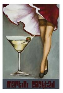 Quadro contemporaneo Cocktail Martini - motivo pubblicitario in stile vintage