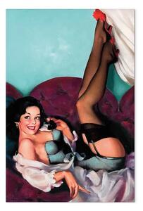 Quadro su tela Betty - ritratto pin up girl in stile vintage
