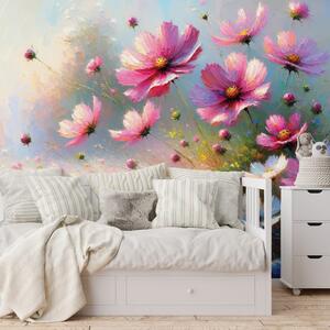 Carta da parati – Colorati fiori di campo in fiore