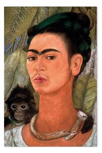 Quadro famoso Frida Kahlo - Autoritratto con scimmia