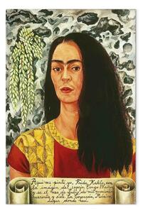 Riproduzione quadro Frida Kahlo - Autoritratto con capelli sciolti