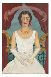 Quadro famoso Frida Kahlo - Ritratto di signora in bianco