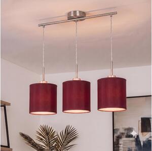 Brilagi - Lampadario LED a sospensione con cavo NUBILA 3xE27/60W/230V rosso pompeiano