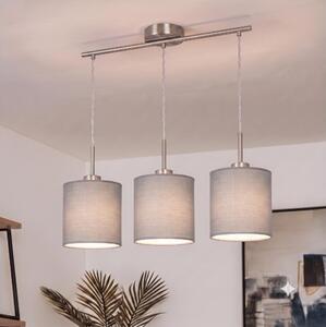 Brilagi - Lampadario LED a sospensione NUBILA 3xE27/60W/230V grigio chiaro
