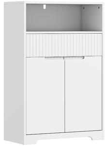 HOMCOM Mobiletto da bagno a pavimento con cassetto e ripiano regolabile | Aosom Italy