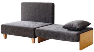 HOMCOM Poltrona letto singolo 2 in 1 pieghevole con cuscini, grigio scuro | Aosom Italy