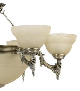 EGLO 85858 - Lampadario a sospensione con catena MARBELLA 9xE14/60W vetro in alabastro