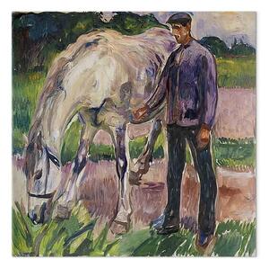 Riproduzione quadro Edvard Munch - Man with Horse
