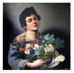 Riproduzione quadro Caravaggio - Fanciullo con canestro di frutta