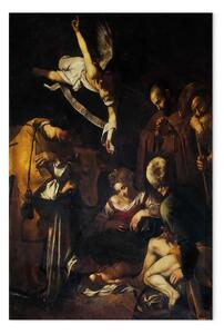 Riproduzione quadro Caravaggio - Natività con i santi Lorenzo e Francesco d'Assisi
