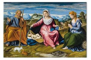 Quadro famoso Girolamo da Santacroce - La Sacra Famiglia con Santa Maria Maddalena