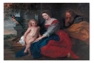 Riproduzione quadro Peter Paul Rubens - Sacra Famiglia e pappagallo