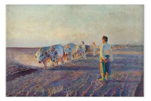 Riproduzione quadro Leon Wyczolkowski - Aratura in Ucraina
