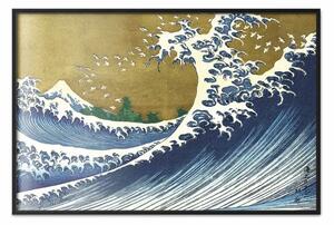 Poster: Hokusai Katsushika - Grande onda, 100 vedute del Fuji