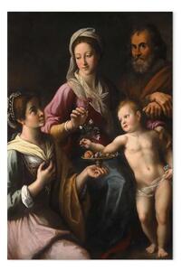 Riproduzione quadro Fabrizio Santafede - La Sacra Famiglia con Santa Dorotea