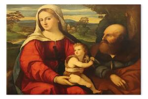 Riproduzione quadro Jacopo Palma Vecchio - La Sacra Famiglia