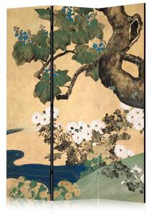Paravento design Sakai Hoitsu - Paulownia and chrysanthemums
