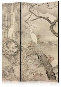 Paravento Sesshū Tōyō - Birds and flowers of the four seasons: autumn and winter