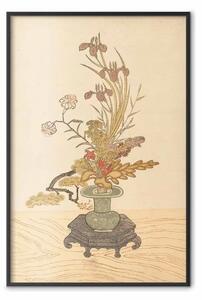 Poster: Bunchō Tani - ikebana in vaso verde