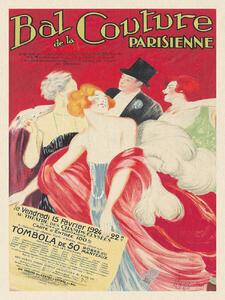 Stampa artistica Bal de la Couture Parisienne Vintage Fashion Ad - Leonetto Cappiello, (30 x 40 cm)