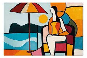 Quadro Ispirazioni Picasso - Donna che riposa vicino alla piscina