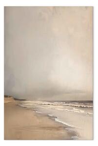 Quadro moderno Spiaggia vuota - un pittoresco panorama di una costa tranquilla all'alba