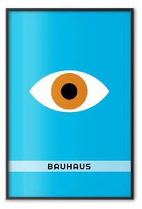 Poster: Sguardo Modernista - occhio simbolico su sfondo blu