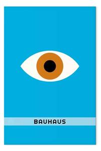 Quadro su tela Occhio Bauhaus - grafica minimalista in stile modernista con scritta