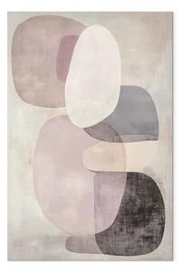 Quadro Equilibrio di Pietra - forme ovali in toni terrosi e sobri