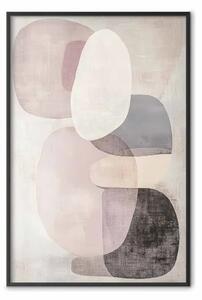 Poster: Struttura Silenziosa - sovrapposizioni sottili di forme in palette neutra