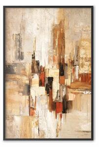 Poster: Architecture of Color – Dynamic Arrangement of Forms and Warm Tones