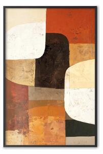 Poster: Layered Composition – Textured Earth and Amber Color Blend