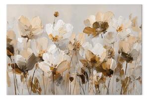 Quadro moderno Summer Bloom – painted flowers with bold and textured brushstrokes