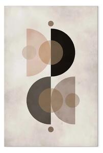Quadro moderno Form Reflection – Symmetrical Semi-Circles and Circles in Earth Tones