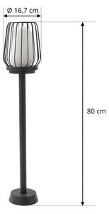 Lucande lampione Chandan, 80 cm, nero, alluminio